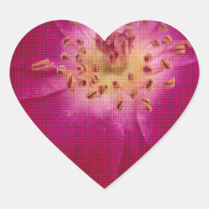 Petal Perfektion: Kontrollerad Ro Petal Mönster Ar Hjärtformat Klistermärke