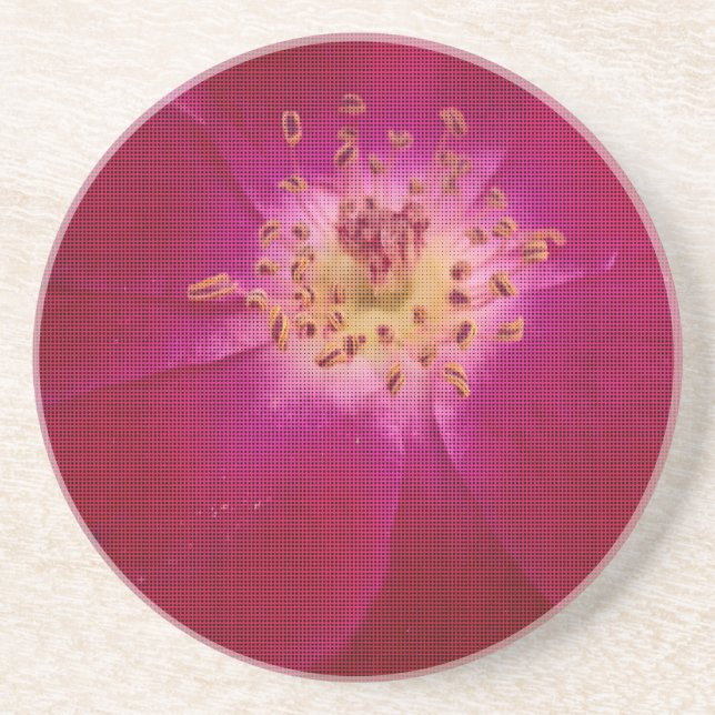 Petal Perfektion: Kontrollerad Ro Petal Mönster Ar Underlägg Sandsten (Framsidan)