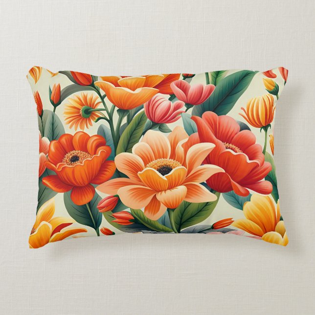 Petal Pop Bloom Vibe Prydnadskudde (Framsidan)