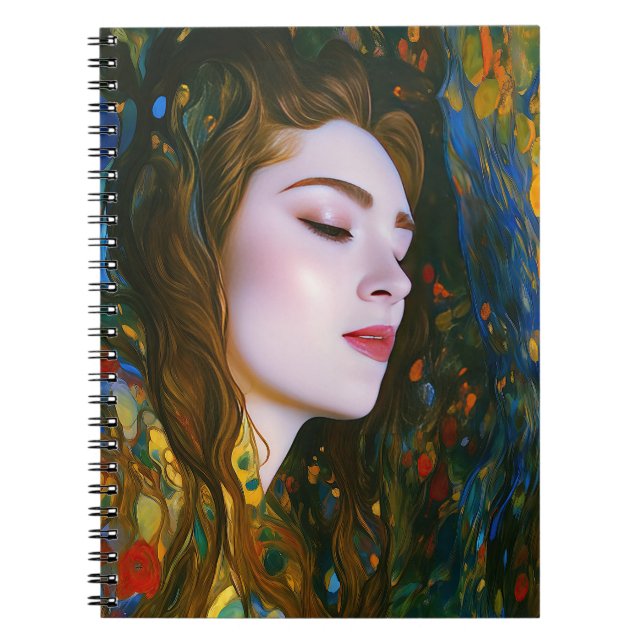 "Petal Serenity" - Kvinnor i Vatten Anteckningsbok (Framsidan)