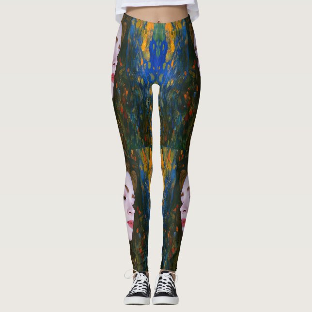 "Petal Serenity" - Kvinnor i Vatten Leggings (Framsida)