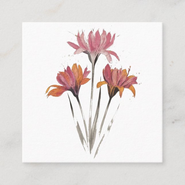 Petal Stänk: Vattenfärg och Blommigt av  Rabattkort (Framsida)