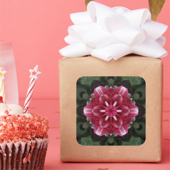 Petal Symphony Fyrkantigt Klistermärke (Fest)