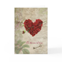Petal Valentine Heart från romantik Ro med Nyckel-