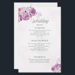 Petal Whispers Bröllop Menu<br><div class="desc">Ge din bröllop bord naturskönhet med det här elegant-menykortet,  med känsliga blommigtar och en mjuk fjäril för rosa. Ett perfekt som gör att du får en romantisk och förfinad beröring på speciella firande.</div>