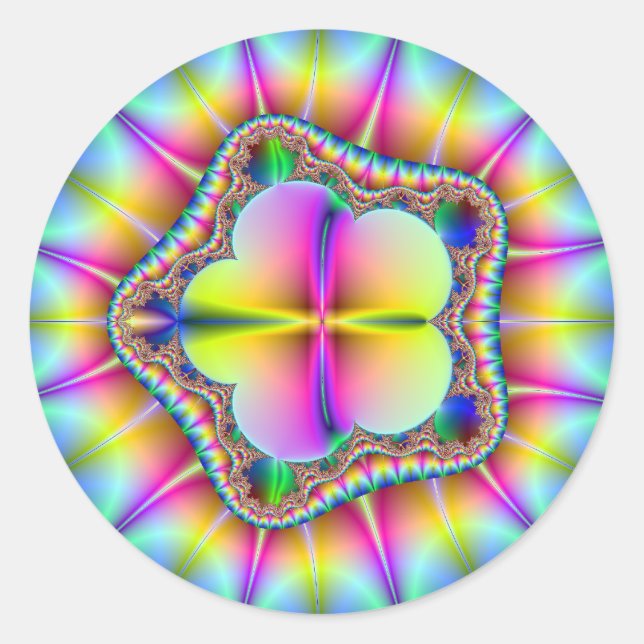 Petaler2 Runt Klistermärke (Framsida)