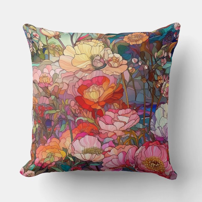 Petaler av botaniskt glas kudde (Framsida)