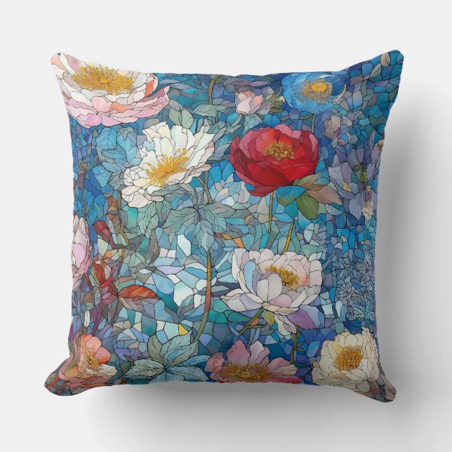 Petaler av botaniskt glas kudde (Framsida)