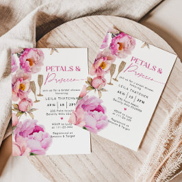 Petaler och åklagarsambriljant möhippa för rosa inbjudningar