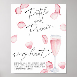 Petaler och Prosecco - jakt på möhippa i ring Poster