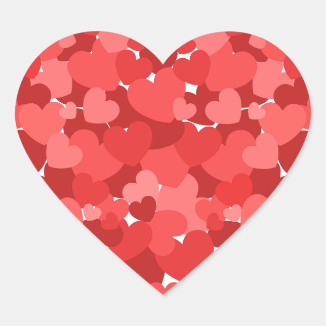 petalhjärta hjärtformat klistermärke (Framsida)