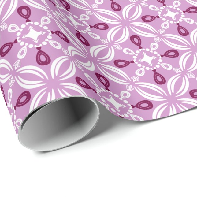 Petaline Wrapping Paper Roll (Violet Keepsake) Presentpapper (Rullad Hörn)