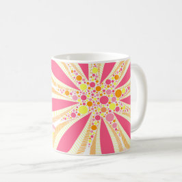 Petals and Dots Vår Flower Digital Illustration Kaffemugg