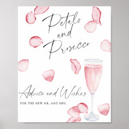Petals and Prosecco - advice and wishes Poster