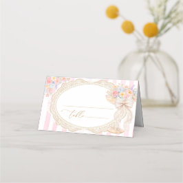 Petals and Prosecco Bridal Shower Place Card Placeringskort