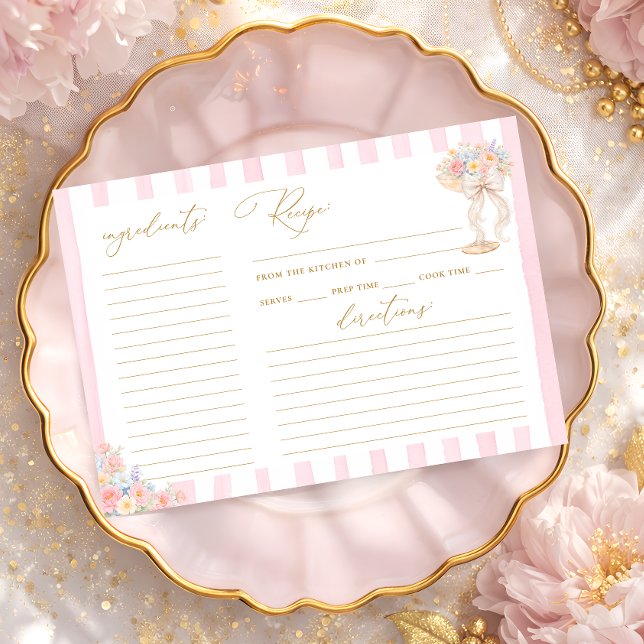 Petals and Prosecco Bridal Shower Recipe Card (Skapare uppladdad)