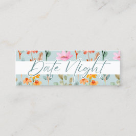 Petals and Prosecco Möhippa Date Night Idea Mini Visitkort