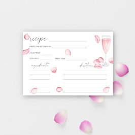Petals and Prosecco - recept card