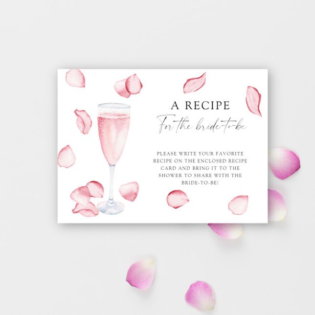 Petals and Prosecco - Recept for the bride to be Tilläggskort (Skapare uppladdad)