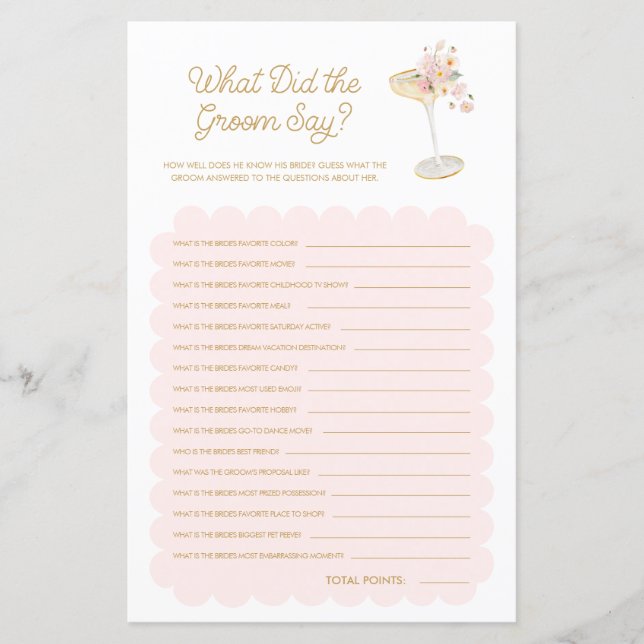 Petals and Prosecco What was Groom Möhippa Game (Framsida)