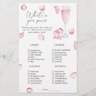Petals and Prosecco - What's in your purse match