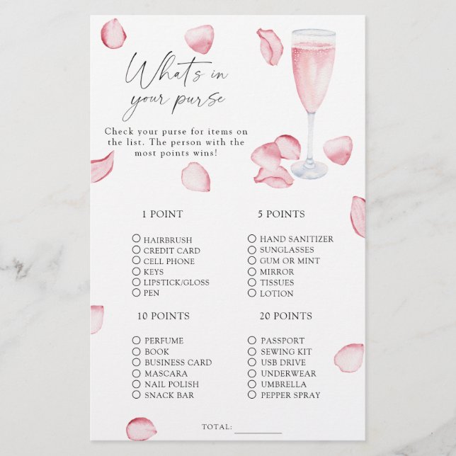 Petals and Prosecco - What's in your purse match (Framsida)