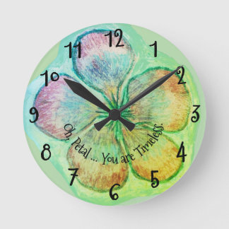 *'Petal's design, Round Clock Rund Klocka