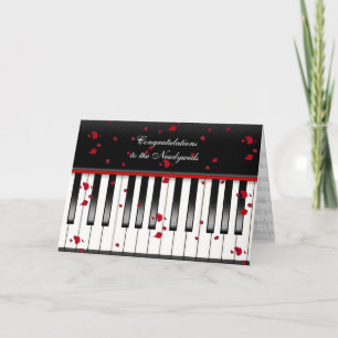 Petals från bröllop Ro på pianokortet Kort