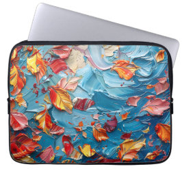 Petals in Motion – Expressive Abstract Floral Laptop Fodral