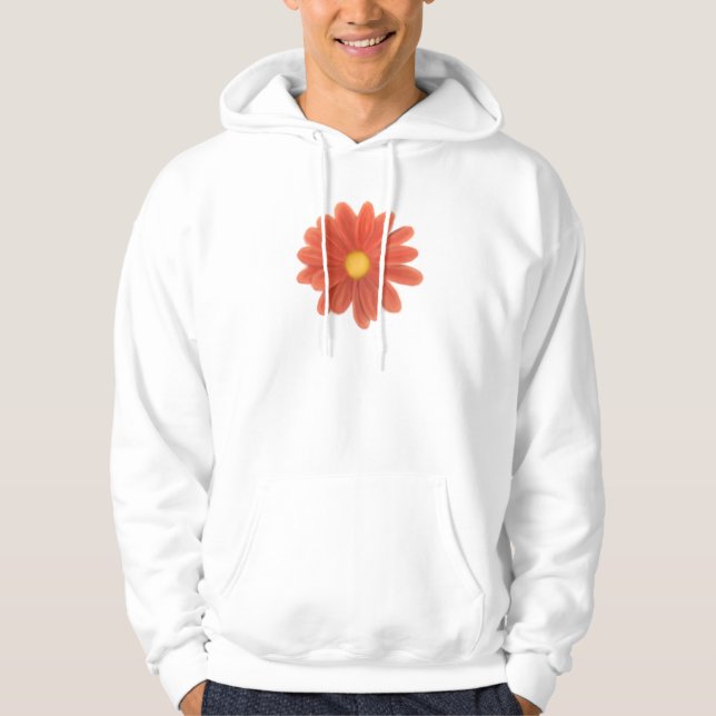 Petals in Motion – Vibrant Flower Graphic Hoodie (Framsida)