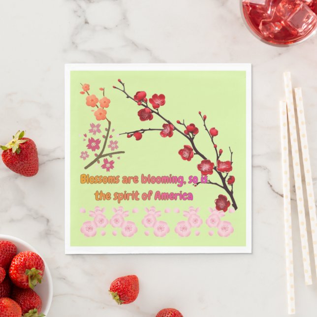 Petals in Pink Harmony light green Pappersservett (Insitu)