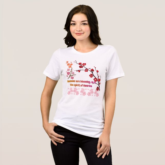 Petals in Pink Harmony T Shirt (Framsida Full)