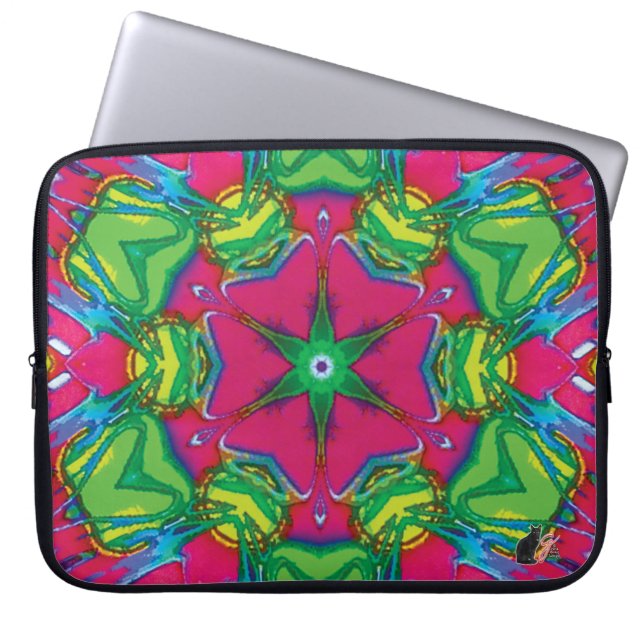 Petals Kaleidoscope Laptop sleeve (Framsidan)