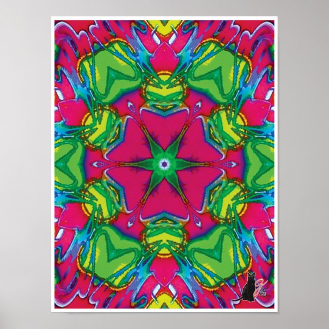 Petals Kinetic Collage Kaleidoscope Poster (Framsidan)