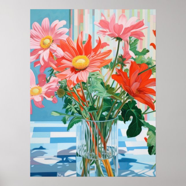 Petals & Light: En Tabletop Blommigt Delight Poster (Framsidan)