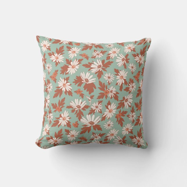 Petals - Light Teal Kudde (Framsida)