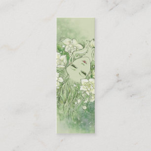 Petals- och pärlabokmärke mini visitkort