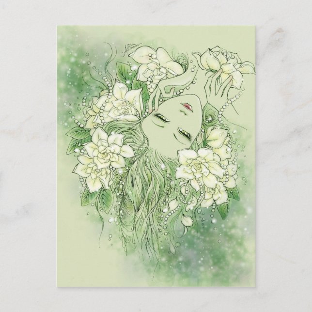 Petals- och pärlavykort vykort (Framsida)