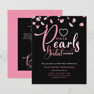 PETALS OCH PEARLS Rosa Black Chic Möhippa