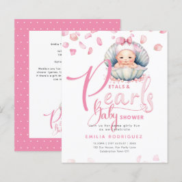 Petals och Pearls Rosa Flicka Shower