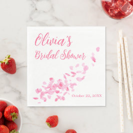 Petals och Prosecco Bröllop Möhippa Napkins Pappersservett