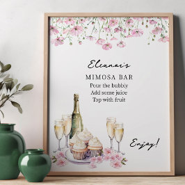 Petals och Prosecco Cava och Muffinsarna Mimosa Pu Poster
