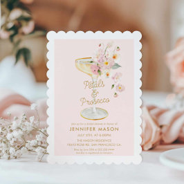 Petals och Prosecco Garden Möhippa Inbjudningar