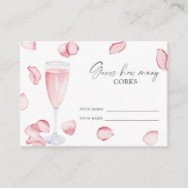 Petals och Prosecco - gissa hur många kork Tilläggskort