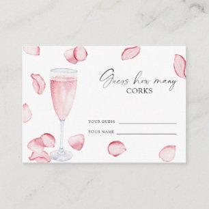 Petals och Prosecco - gissa hur många kork Tilläggskort