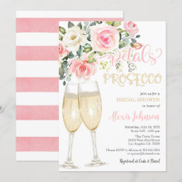 Petals- och Prosecco-inbjudan Inbjudningar