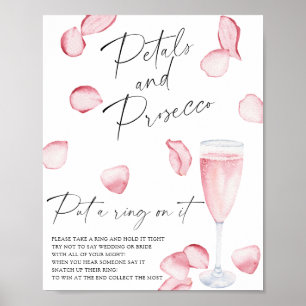 Petals och Prosecco - lägg ring på spelet Poster
