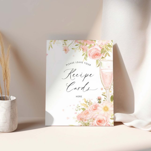 Petals och Prosecco Lämnar dina recept-kort Poster (Skapare uppladdad)