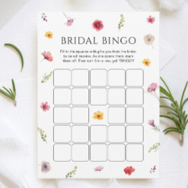 Petals och Prosecco Möhippa Bingo-spelkort Inbjudningar