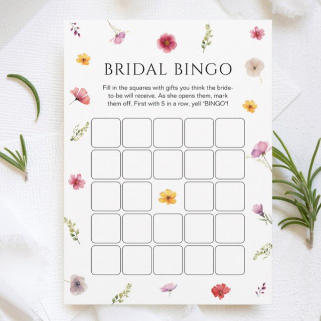 Petals och Prosecco Möhippa Bingo-spelkort Inbjudningar (Skapare uppladdad)